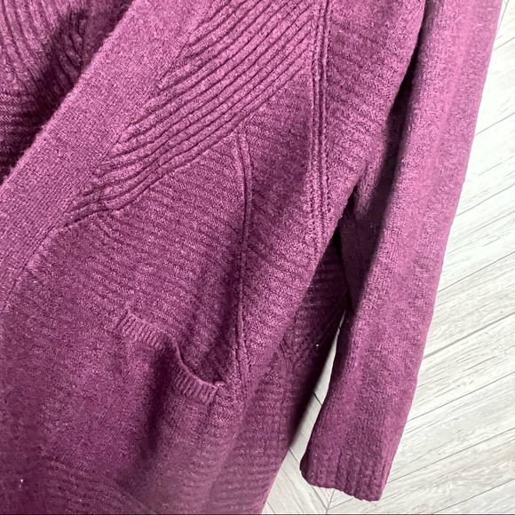 Terra & Sky Burgundy cardigan 3x - Picture 2 of 8